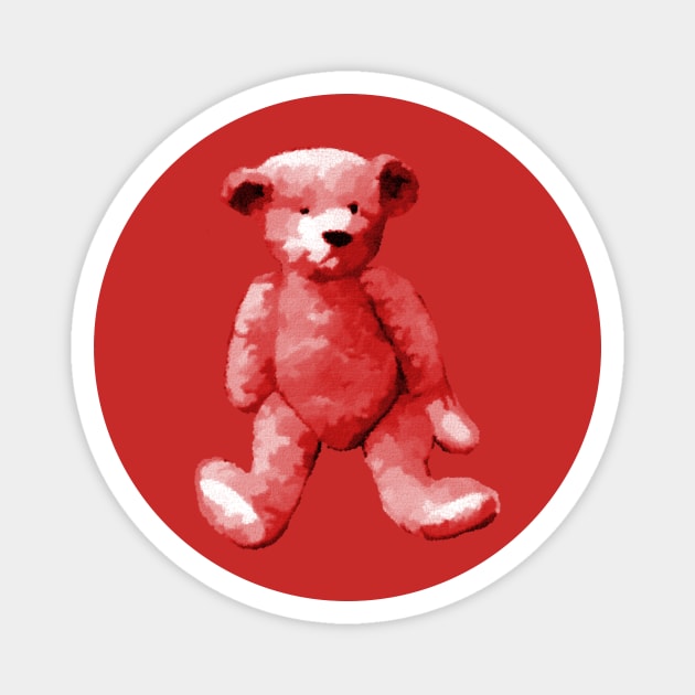 Pink Bear Magnet by DonWillisJrArt